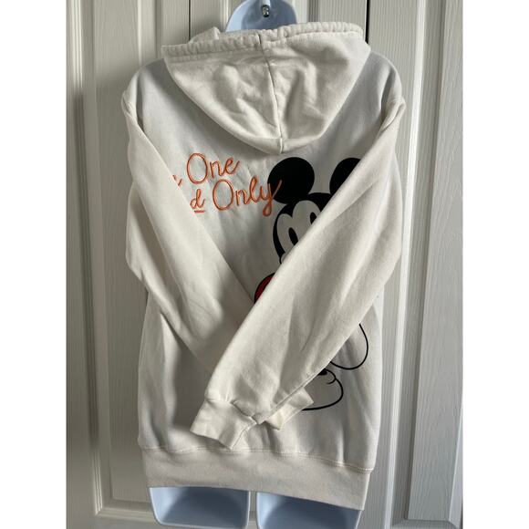 Disney Mickey Mouse Hooded Pullover Sweatshirt Embroidery Front Back Vintage XXS - Picture 6 of 16